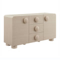 57 Inch Retro Curved Sideboard Storage Cabinet