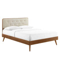 Wood Platform Bed Frame with Splayed Legs