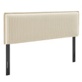 Striped Linen Blend Upholstered Headboard