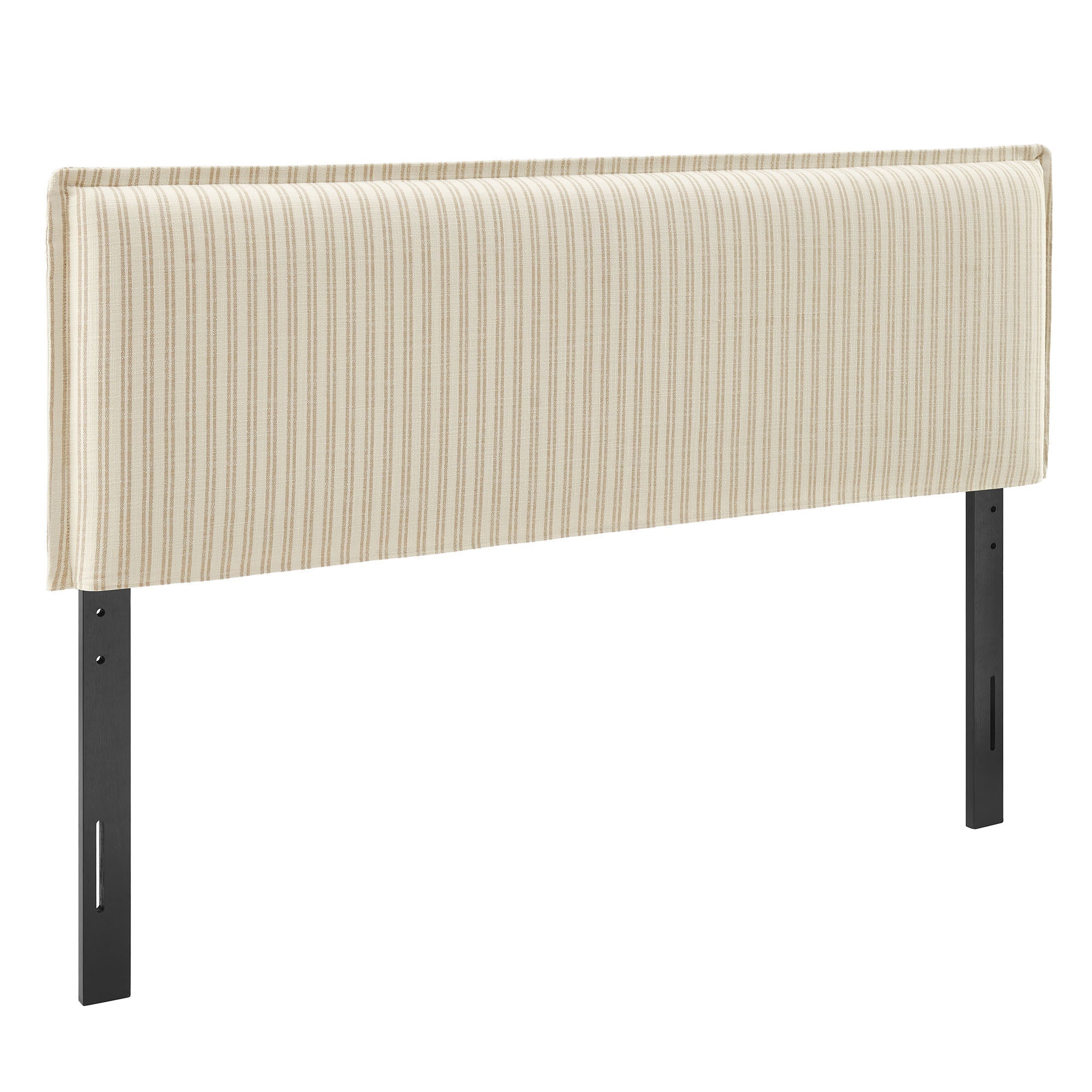 Striped Linen Blend Upholstered Headboard